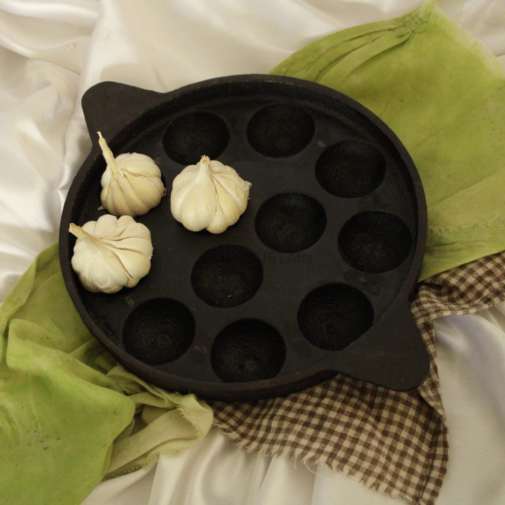 Loh Cast Iron Pre-Seasoned Panniyaram | Appe Pan