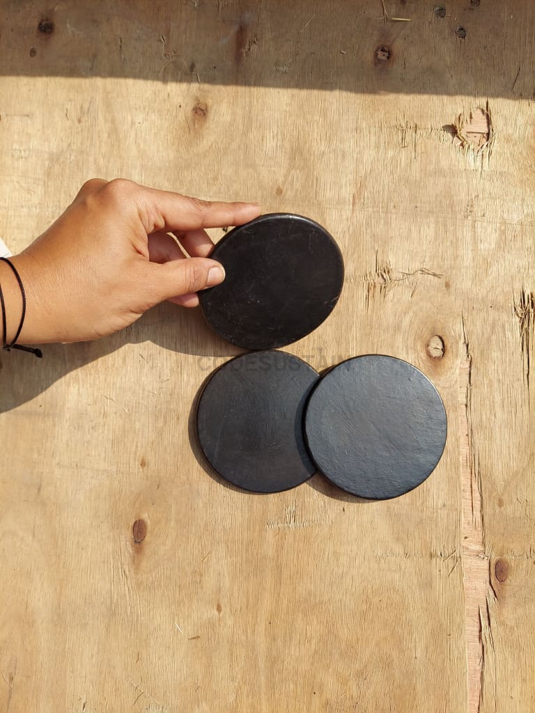 Longpi Black Pottery Coasters (Set of 4) - Codesustain