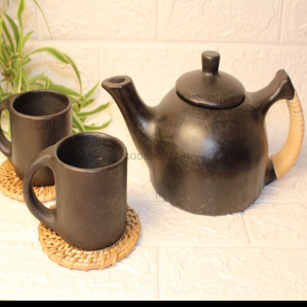 Longpi Black Pottery Tea Set - Codesustain