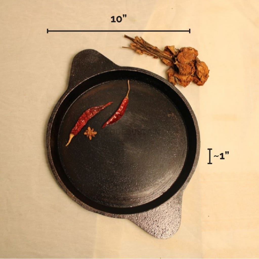 Lohā Pre - Seasoned Cast Iron Fry Pan || 10 Inches - Codesustain