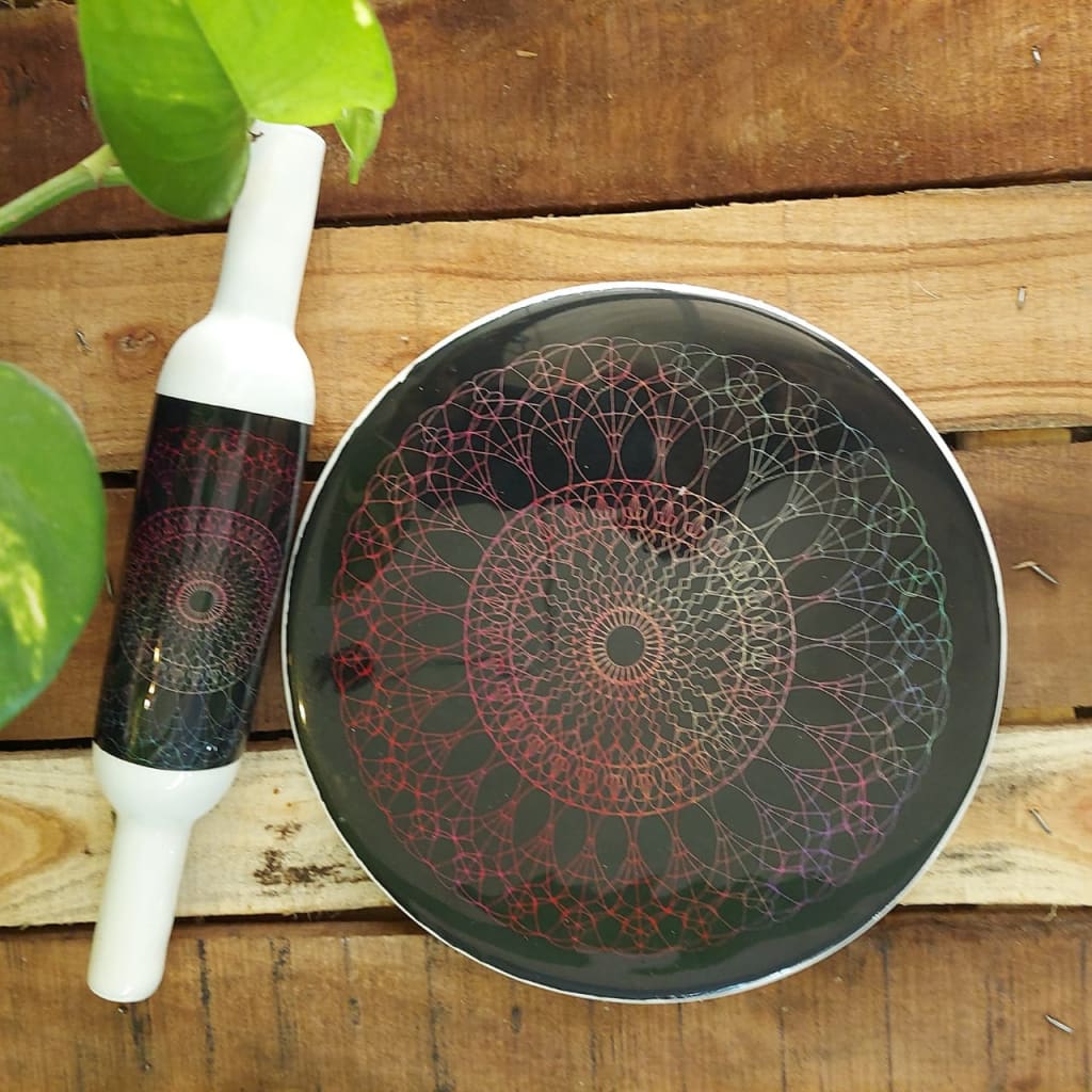 StoneLuxe Real Marble Chakla and Belan | Rolling Board and Pin set - Codesustain