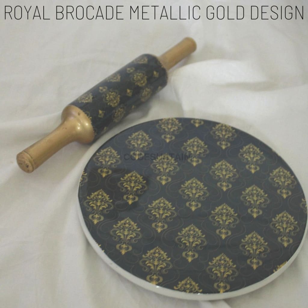Stoneluxe Real Marble Chakla And Belan | Rolling Board Pin Set