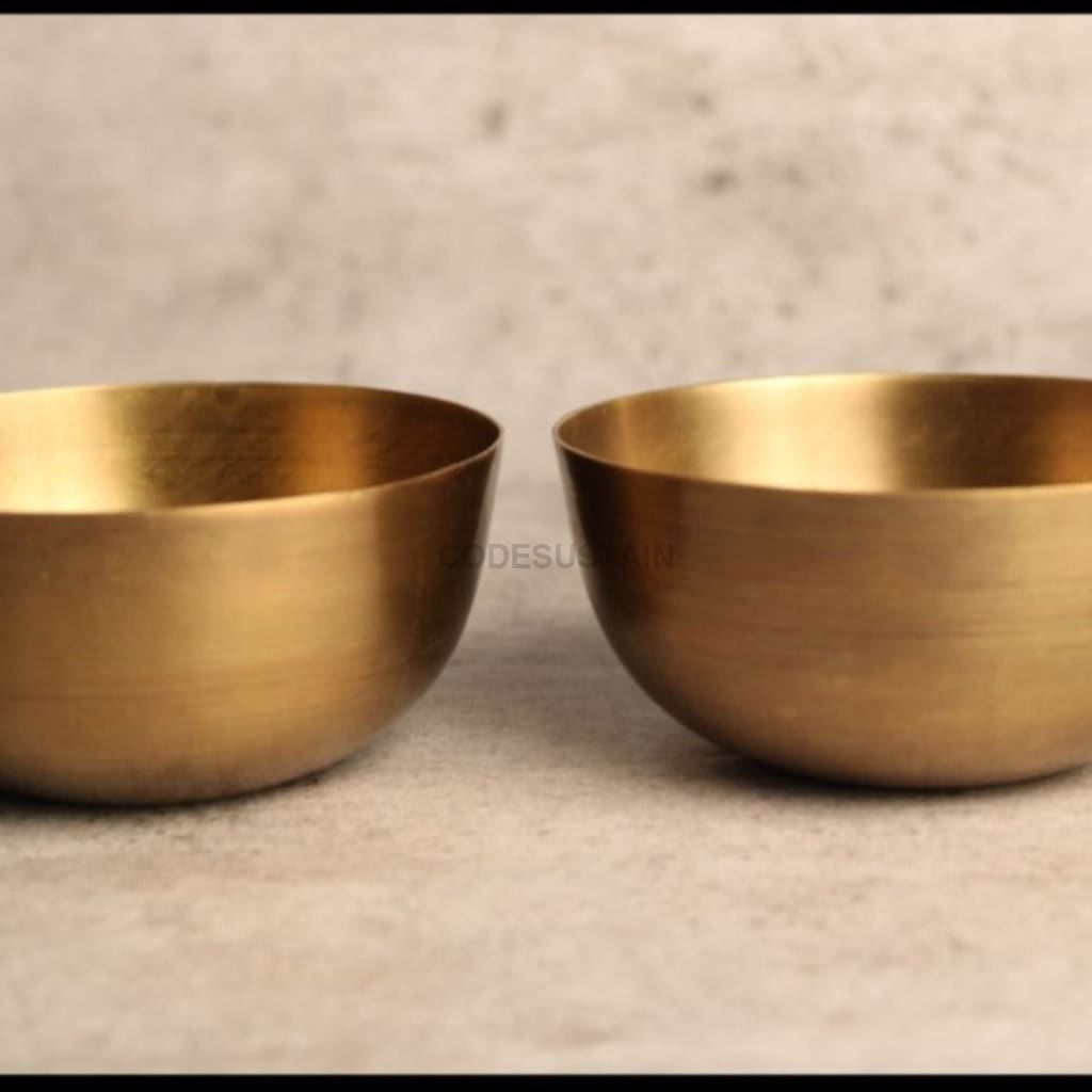Sudha Antique Brass Katori | Set of 2 - Codesustain