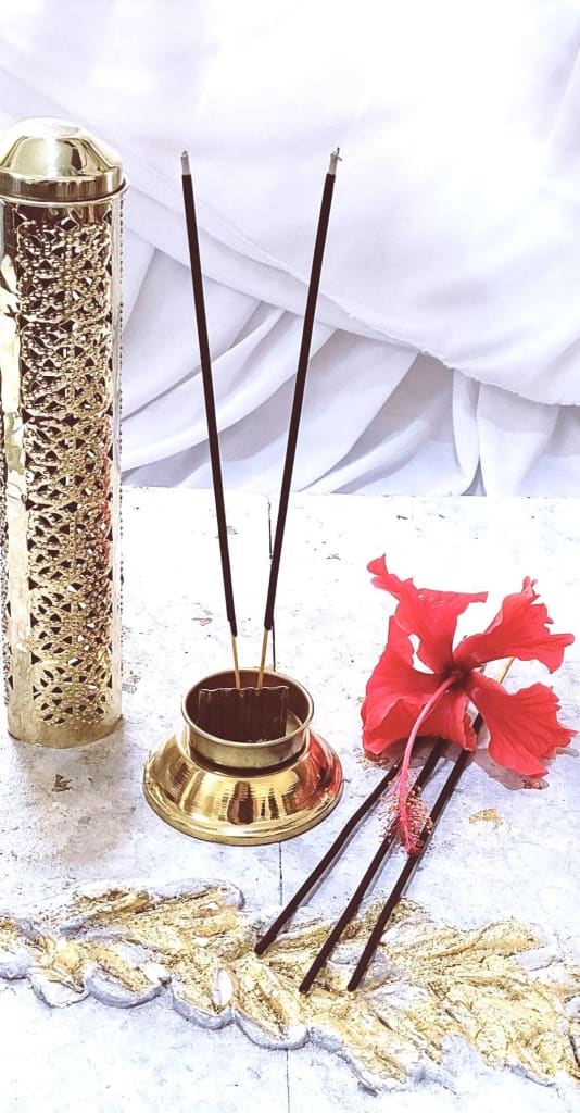 Veda Golden Brass Incense Holder - Codesustain