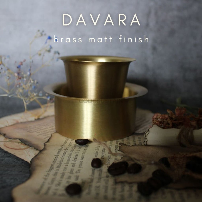 Ayās Brass | Pital Davara Filter Coffee - Tumbler Set - Codesustain