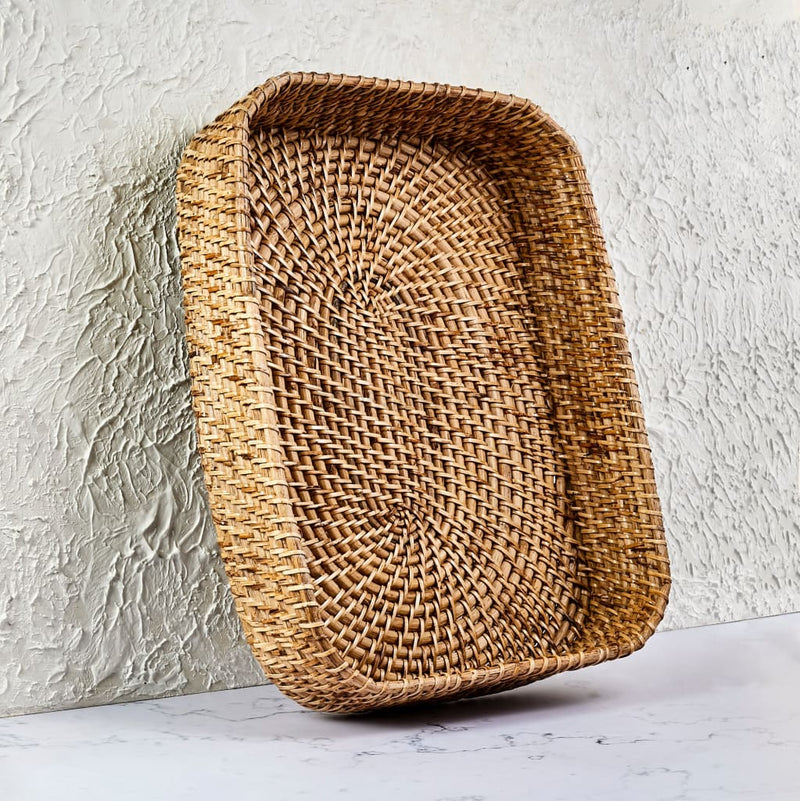 Kaca Handmade Cane Rectangle Tray - Codesustain
