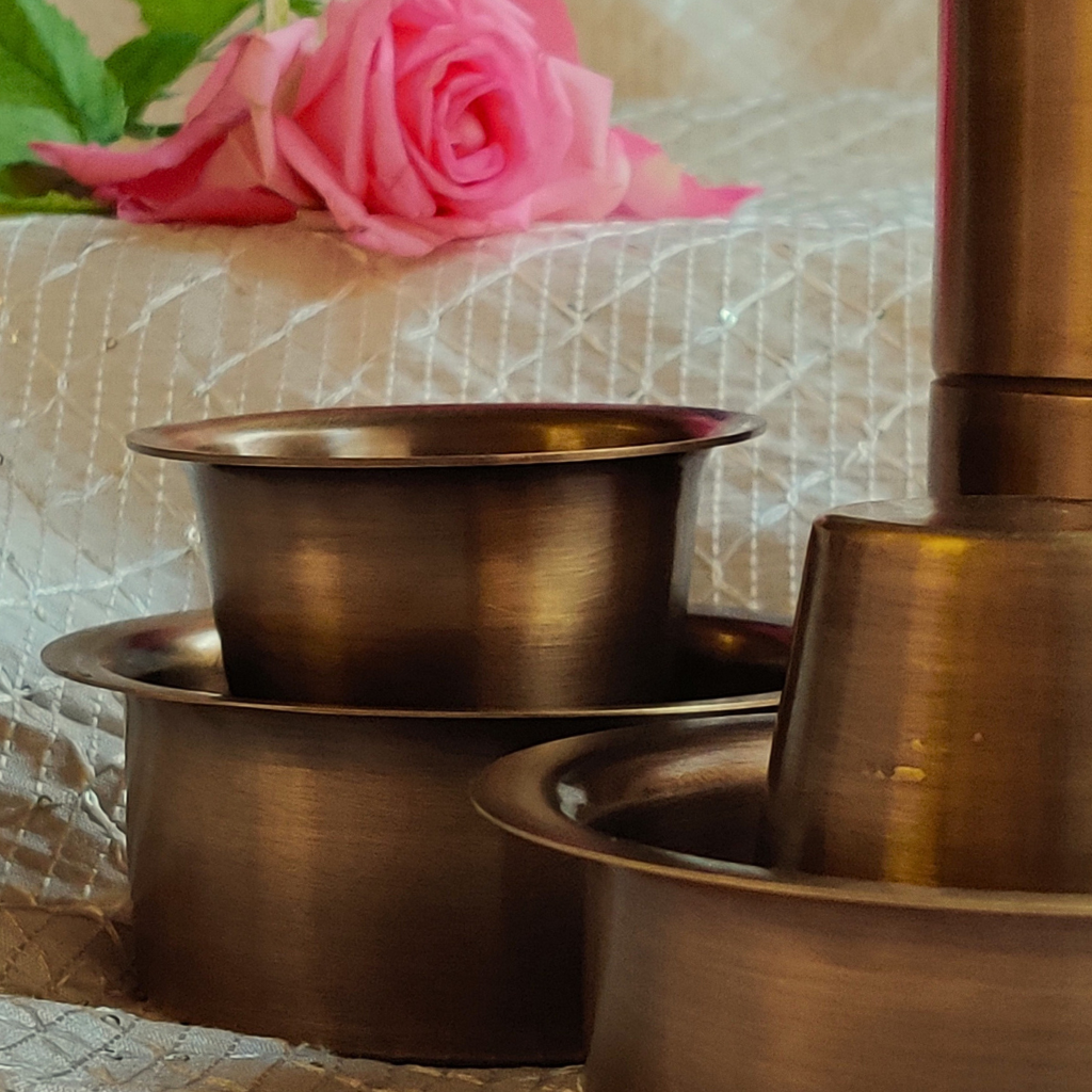 Handmade Brass Coffee Filter with Davara Set | Coffee Set