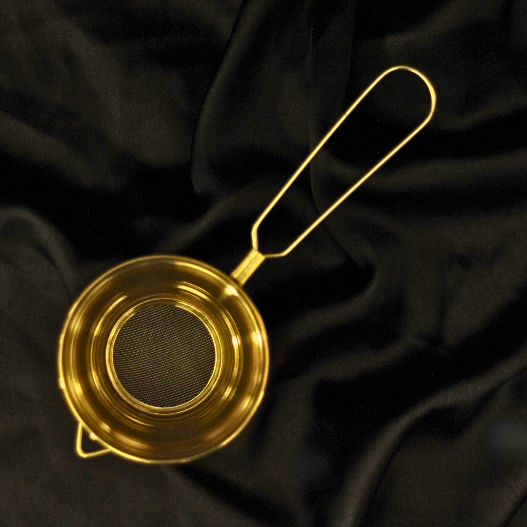 Gold Brass Tea Strainer