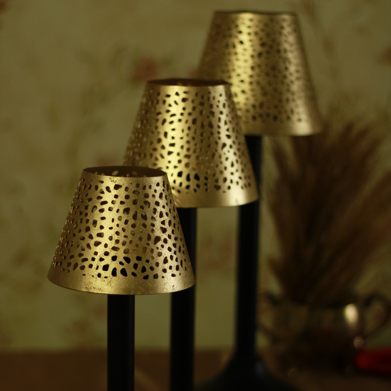 Gold Lamp Tea Light Holder
