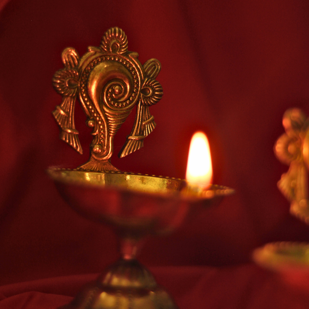 Divine Brass Shankh Chakra Diyas for Home Temple (set of 2) | Invite Prosperity