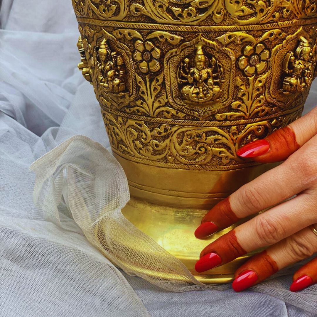 Gold Brass Jumbo Ashtalaxmi Bucket for Abundance and Prosperity | Lakshmi Poojan Essentials for Wealth and Growth| House Warming