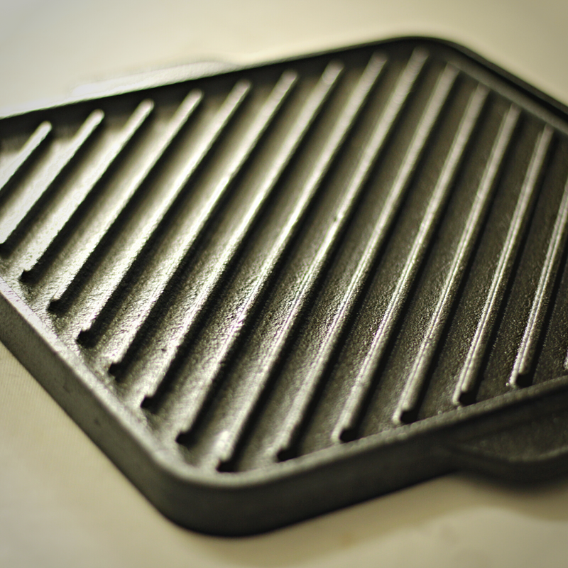 Contemporary Cast Iron Grill Pan and Dosa Pan | Reversible