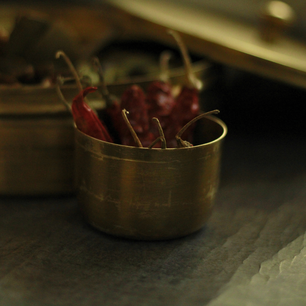 Antique Brass Masala Box | Brass Spice Box | Anjarai Petti with gift box