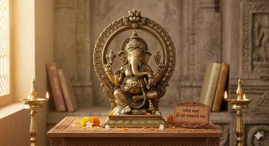 Superfine Large Handcrafted Brass Divine Idol – Premium Vintage Finish