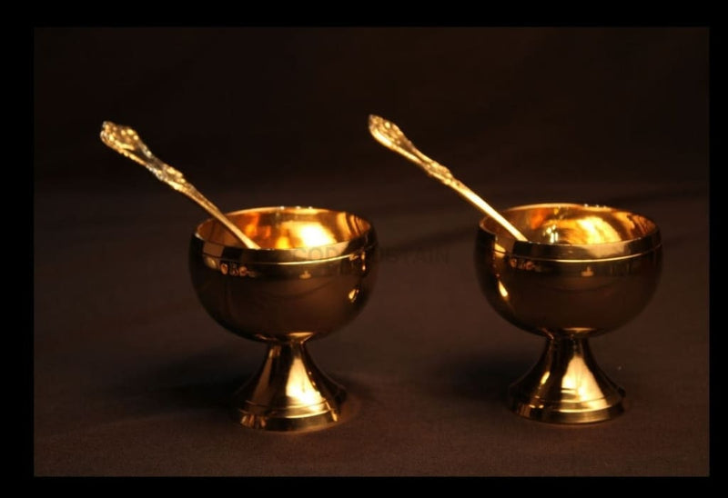 Ayās Brass Sorbet Cups | Ice Cream Cups - Codesustain
