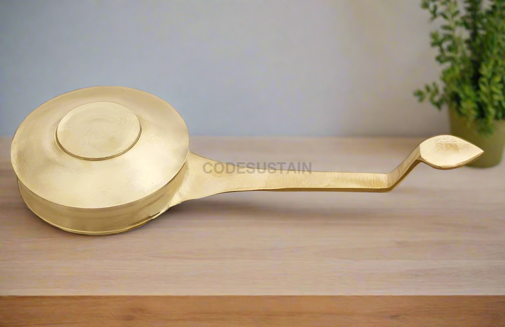 Buy Bronze Tadka Pan Online | Kansa Tadka Pan | Mini Urli | Val Urli Cookware