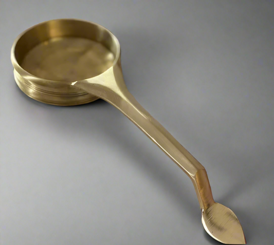 Buy Bronze Tadka Pan Online | Kansa Tadka Pan | Mini Urli | Val Urli Large - 13 inch handle Cookware