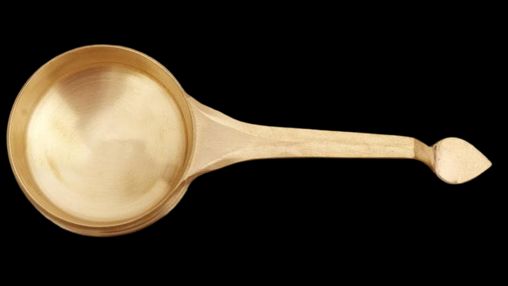 Buy Bronze Tadka Pan Online | Kansa Tadka Pan | Mini Urli | Val Urli Regular - 11 inch handle Cookware
