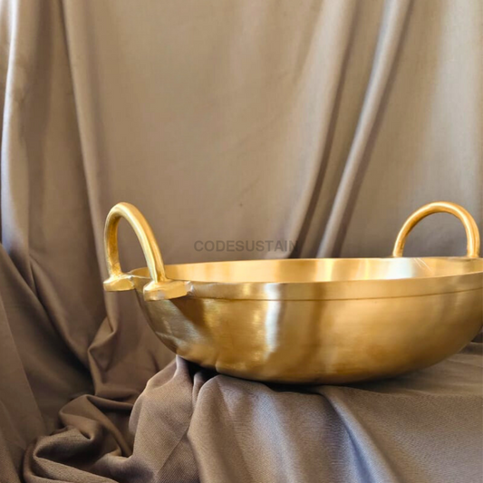 Handmade Kansa Kadai | Bronze Wok Cookware