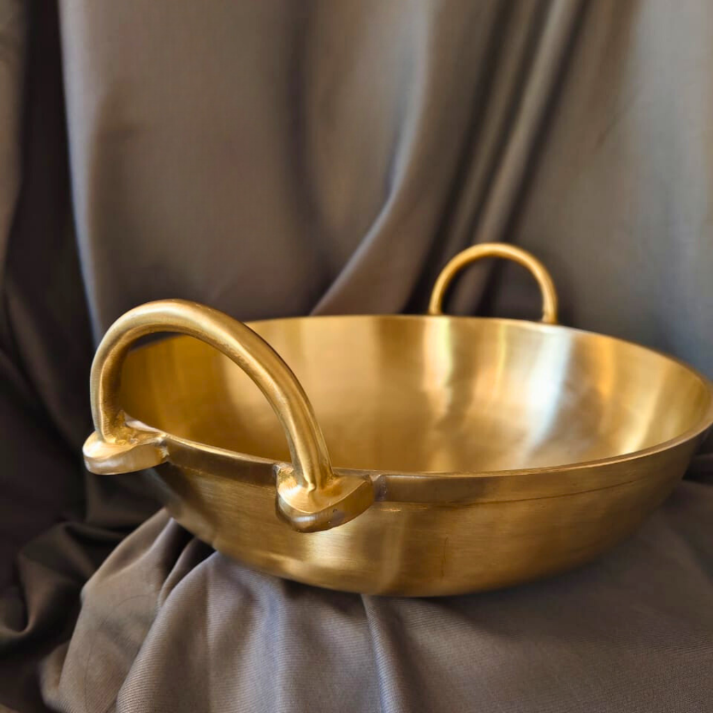 Handmade Kansa Kadai | Bronze Wok Cookware