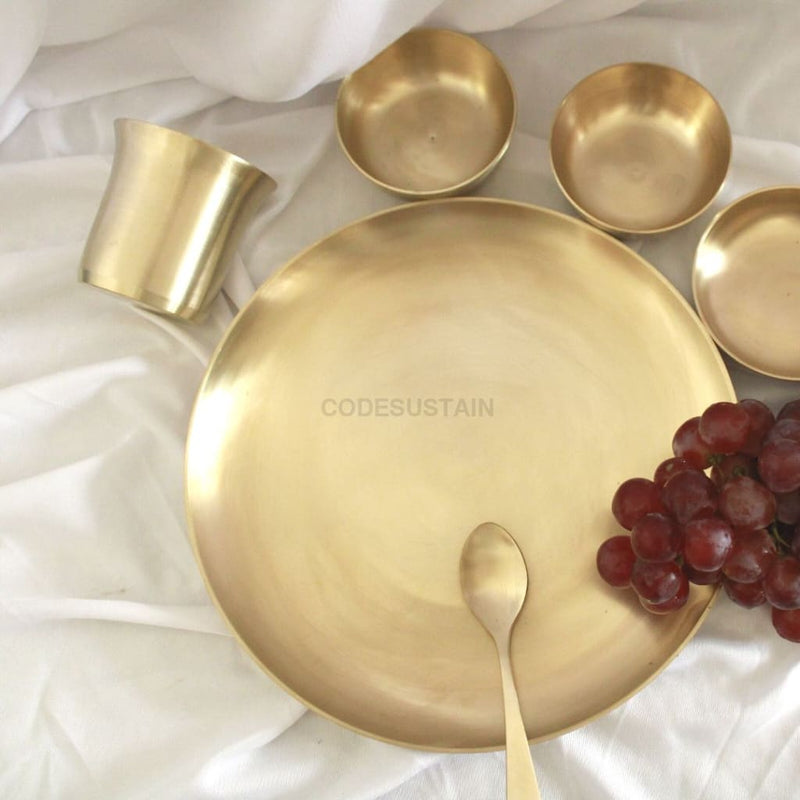 Contemporary Kansa Thali Set | Dinner 11 Inches
