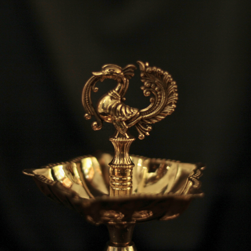 Divine Brass Peacock Diya Samai | Peacock Samai | Handcrafted Diya for Prosperity | Gift Box