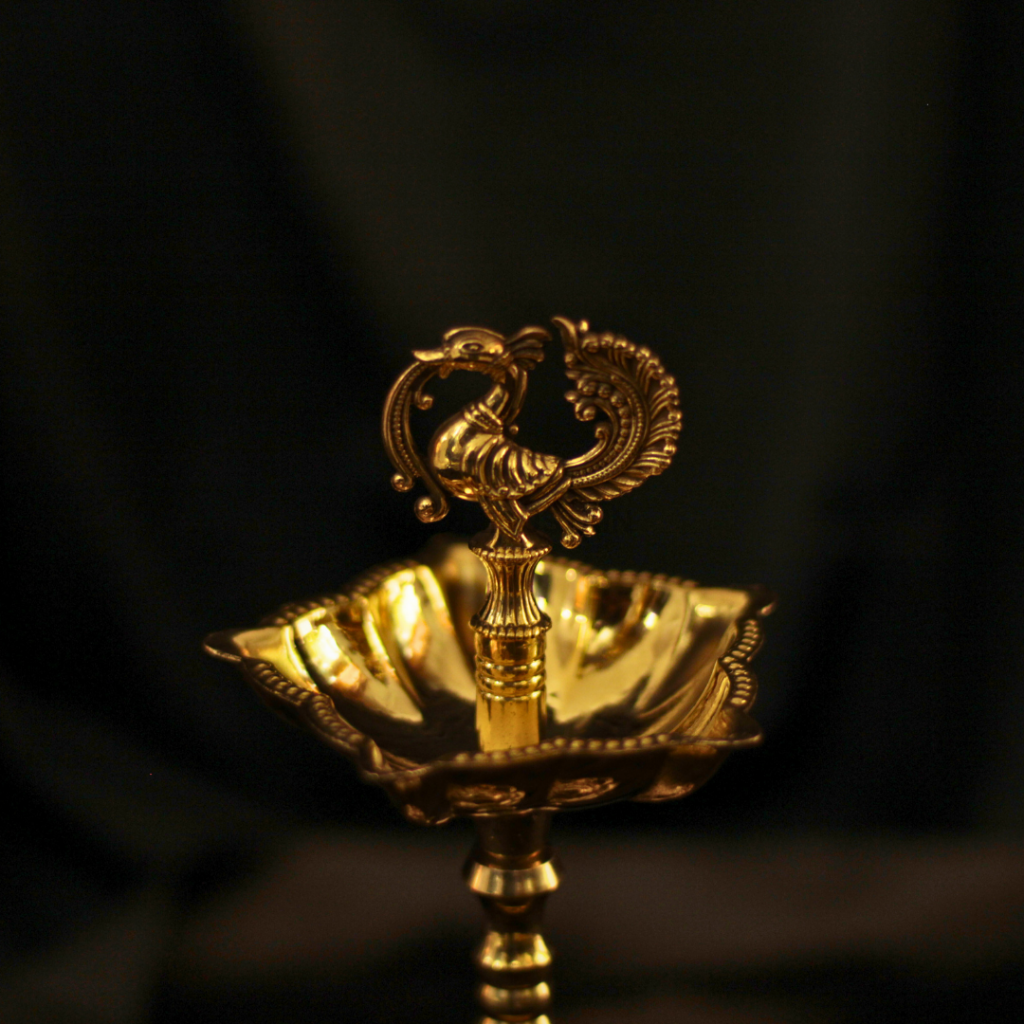 Divine Brass Peacock Diya Samai | Peacock Samai | Handcrafted Diya for Prosperity | Gift Box