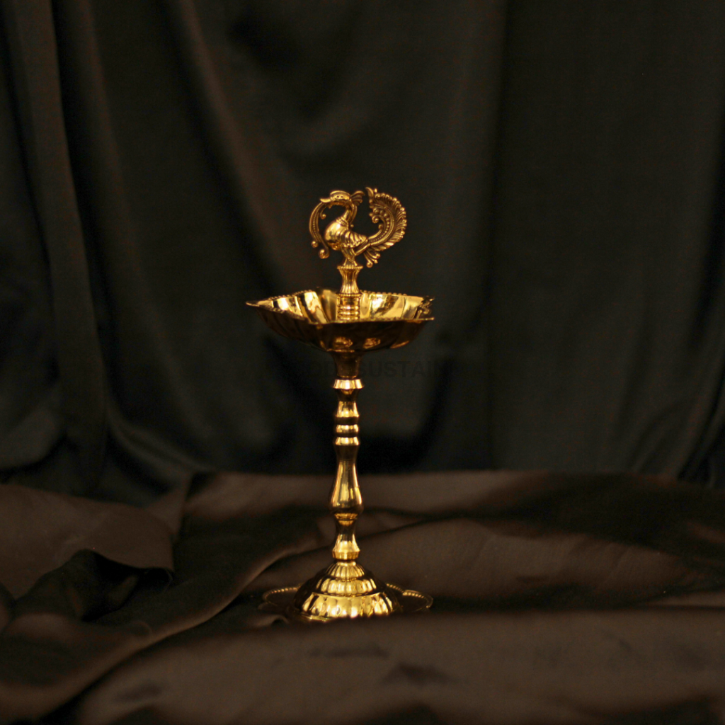 Divine Brass Peacock Diya Samai | Peacock Samai | Handcrafted Diya for Prosperity | Gift Box