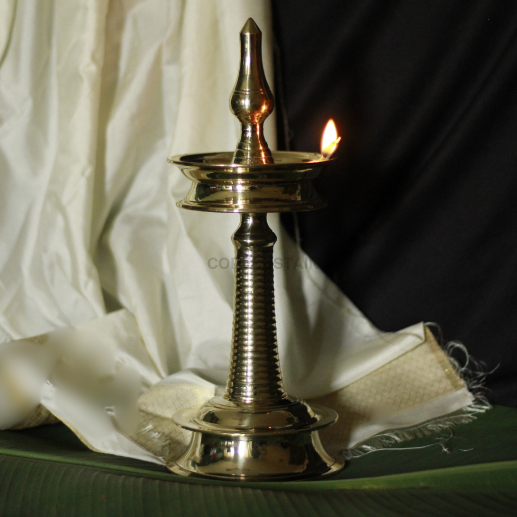 Divine Handmade Brass Samai | Nilavilakku | Large Diya | Gift Box Puja item