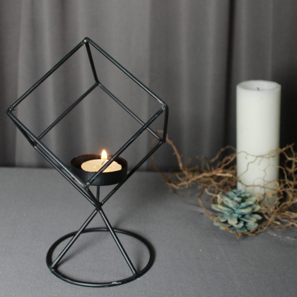 Tea Light Holder Black Mat
