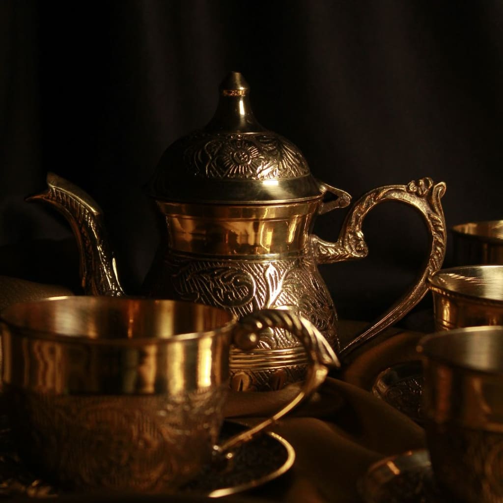 Gold Brass Tea Set | Coffee Beverage