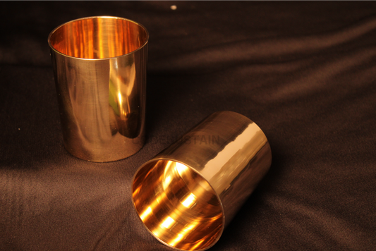 Ayās Golden Kansa Tumbler | Golden Kansa Glasses | Set of 2 - Codesustain