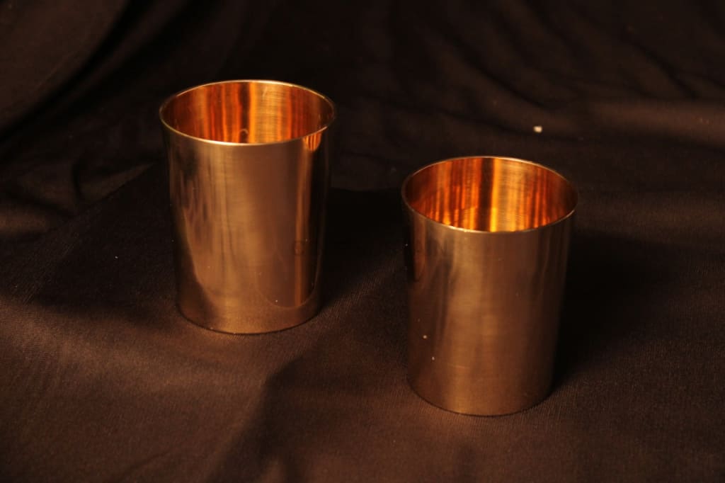 Ayās Golden Kansa Tumbler | Golden Kansa Glasses | Set of 2 - Codesustain