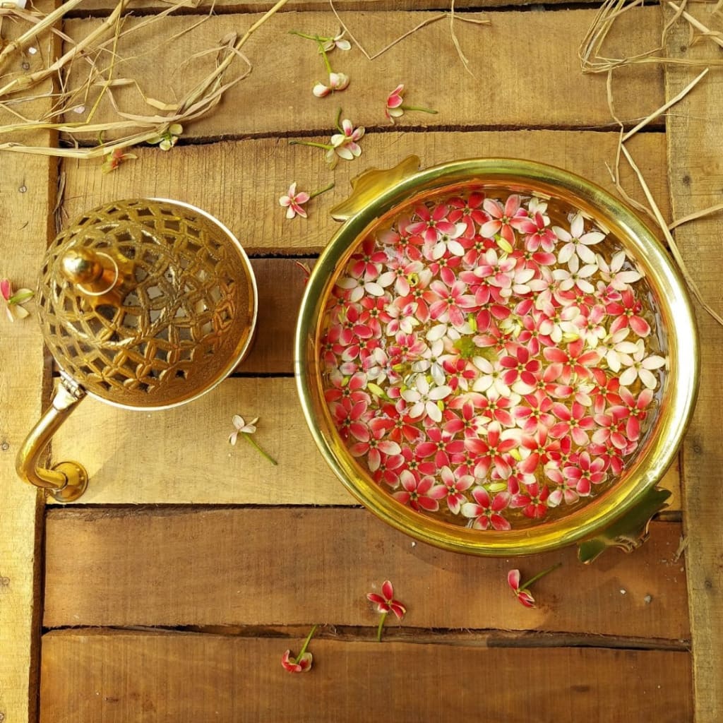 Brass Handcrafted Hammered Urli & Loban Dhuni | Festive Combo Set - Codesustain