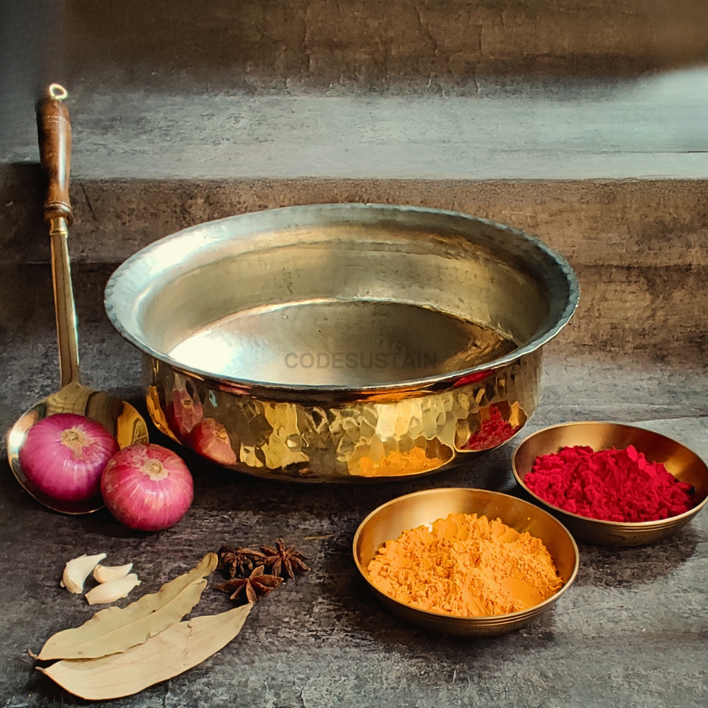 Handmade Brass Lagaan | Pital Lagaan for Cooking Cookware