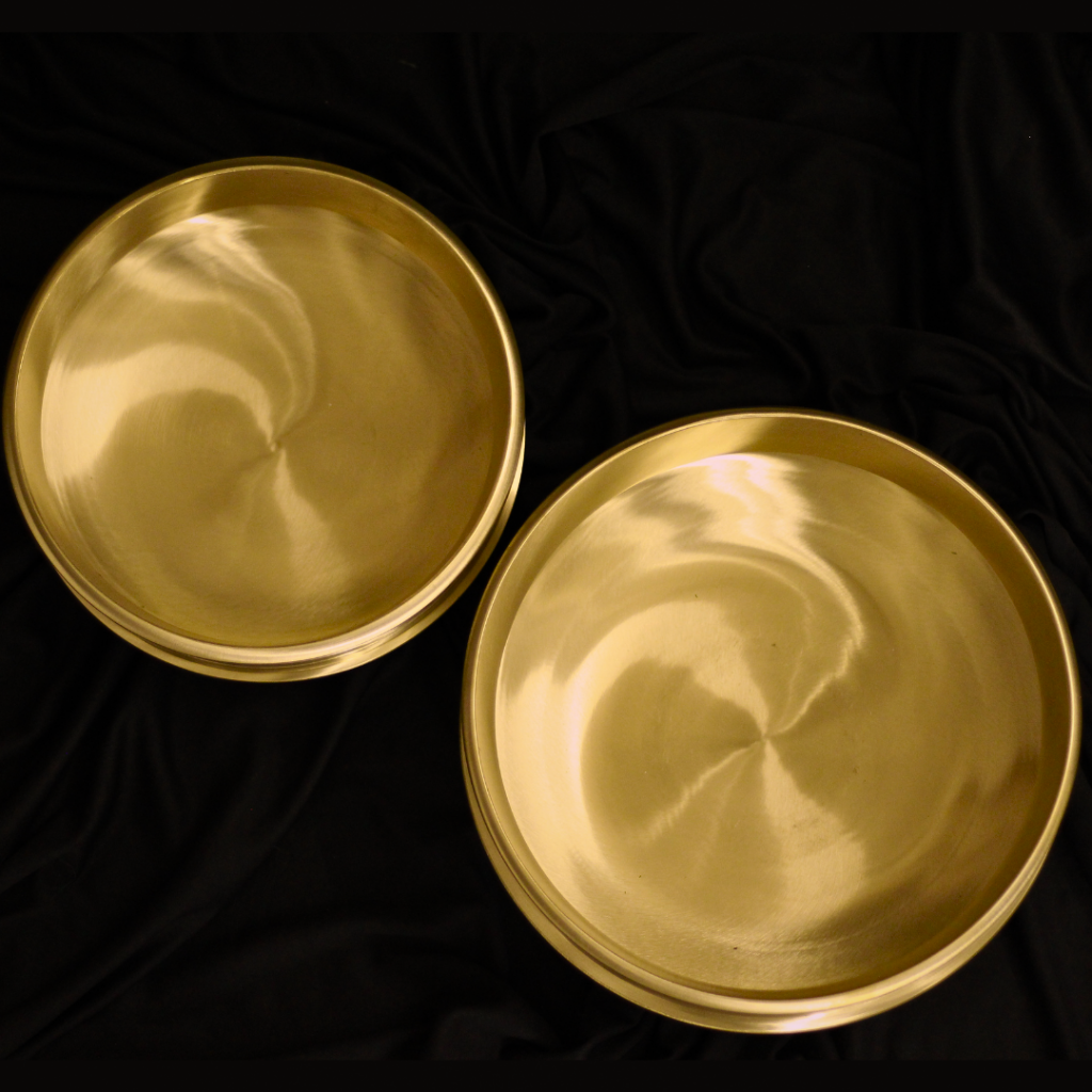 Handmade Bronze Lagaan with Gift Box | Kansa Tulsi Lagaan Urli - Non Toxic & Teflon Free Large Cookware