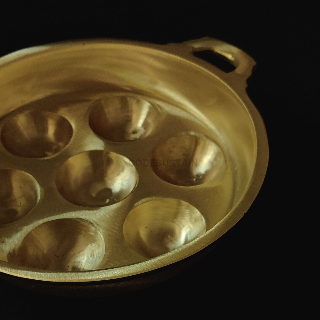 Handmade Bronze Panniyaram Pan | Kansa Appe Pan | Unniappam Pan