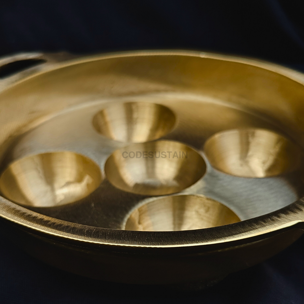 Handmade Bronze Panniyaram Pan | Kansa Appe Pan | Unniappam Pan