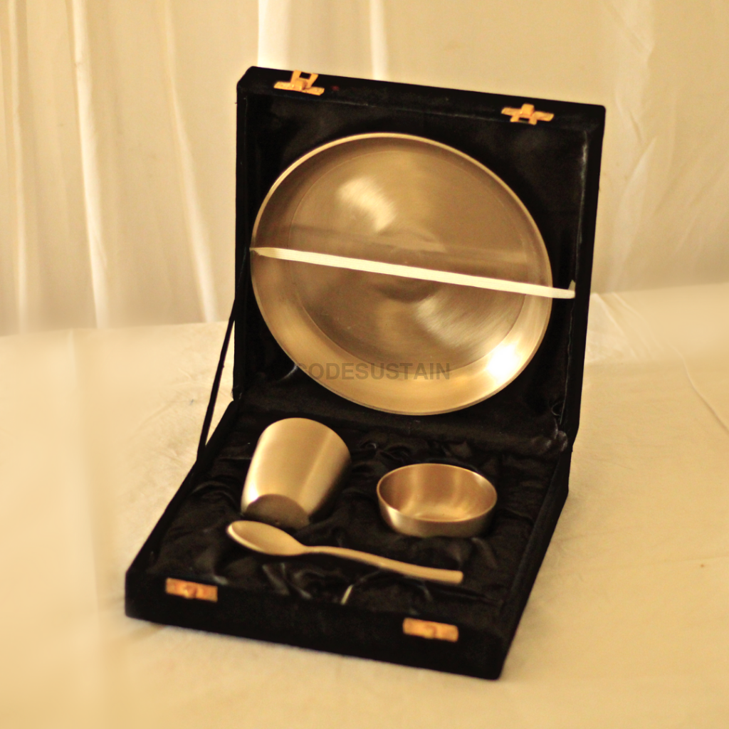 Handmade Kansa Mini Thali Set | Bronze Baby