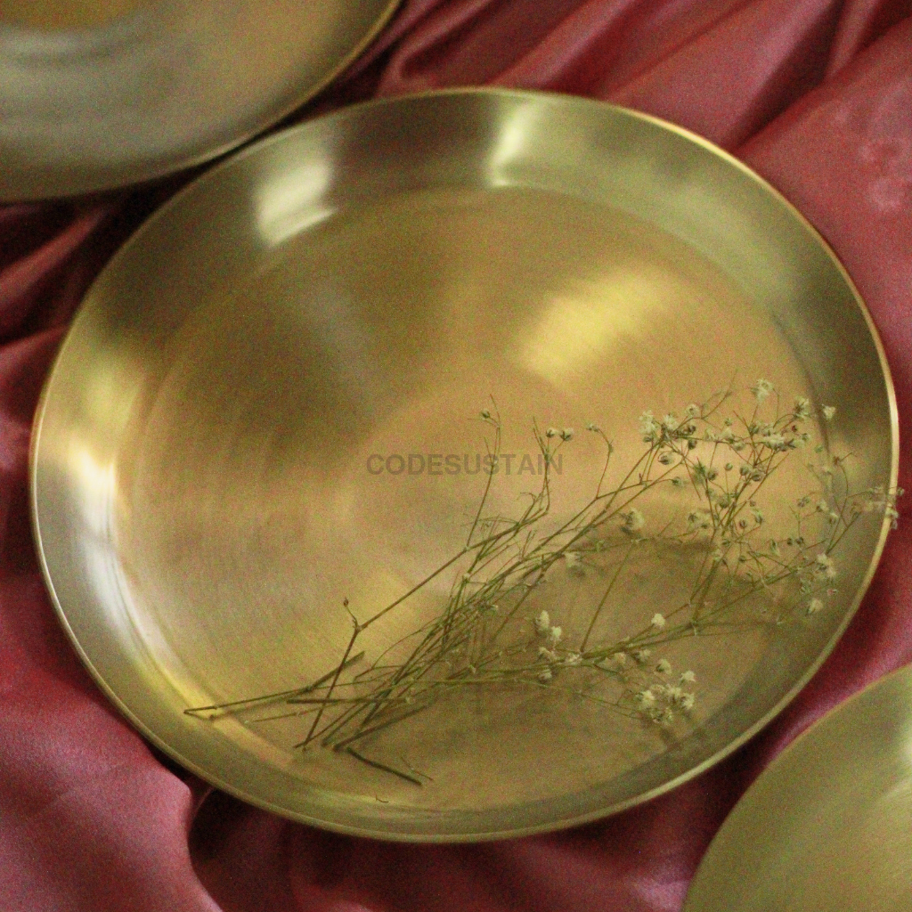 Handmade Kansa Breakfast Plate | Starter Plate | Quarter Plate Dinnerware