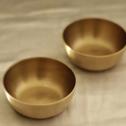 Antique Kansa Dip Bowls | Katori - Set Of 2 Serveware