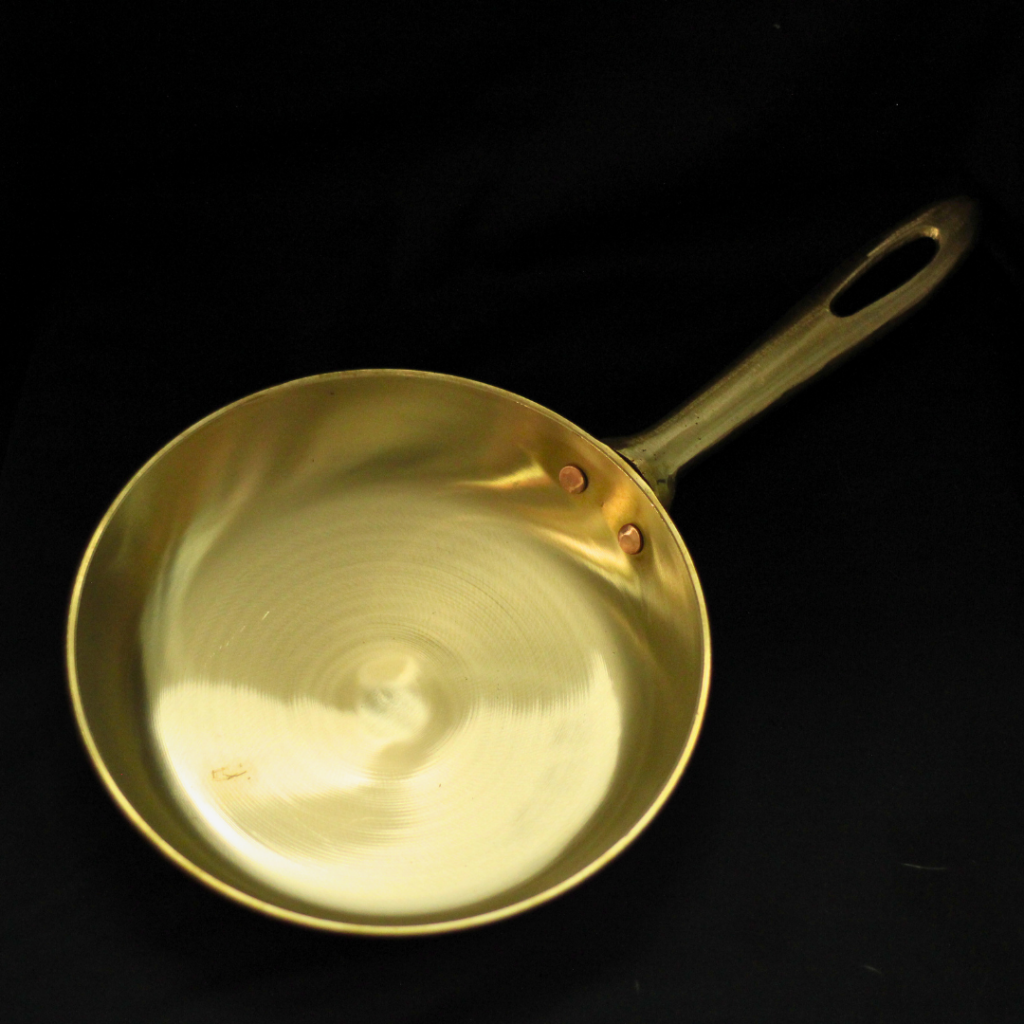 Handmade Kansa Sauté Pan | Bronze Fry Pan Regular Cookware
