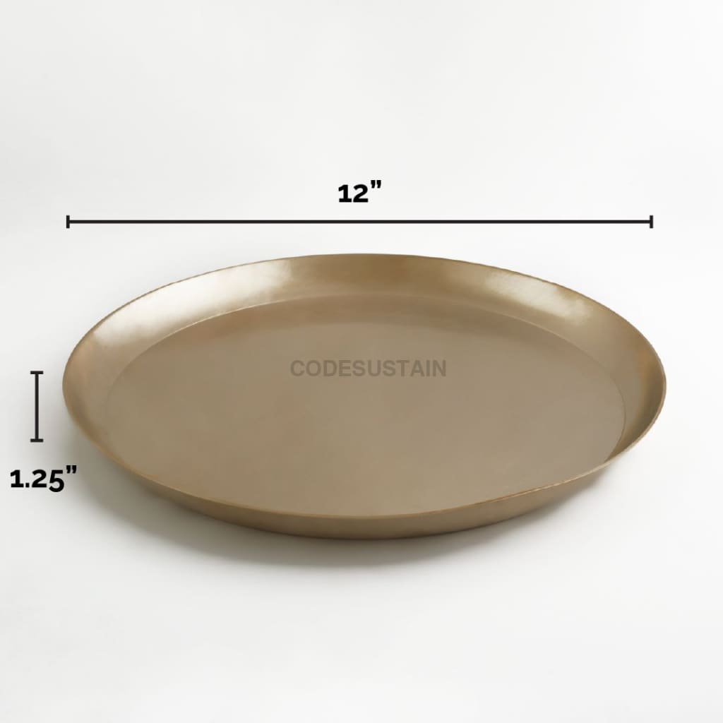 Ayās Vintage Kansa Dinner Thali (12-inch) - Codesustain