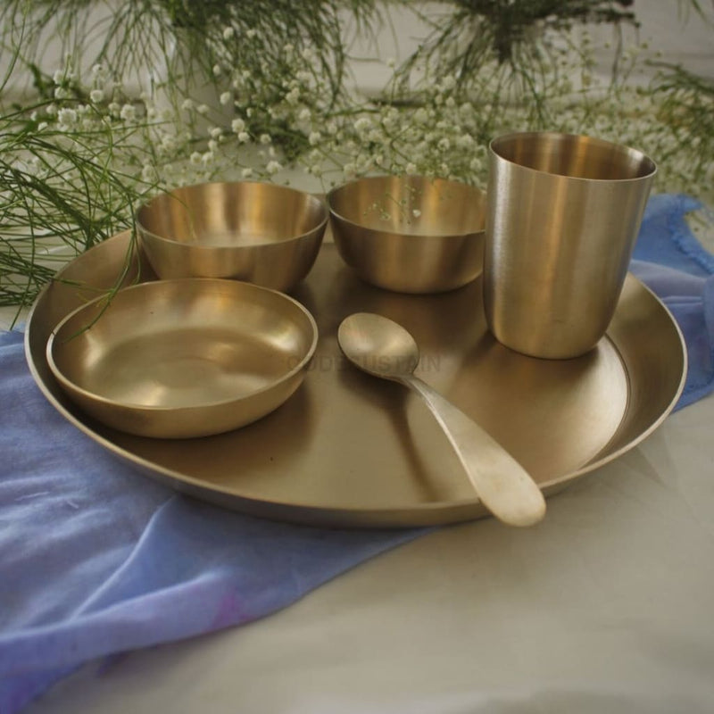 Handmade Kansa Thali Set | Dinner Ays Collection Serveware