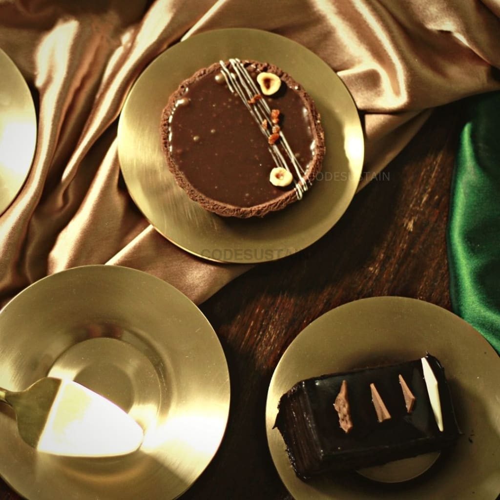 Luxe Brass Cake Pate | Dessert Plate |Tableware