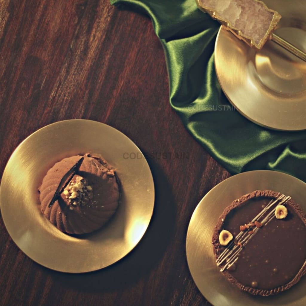 Luxe Brass Cake Pate | Dessert Plate |Tableware