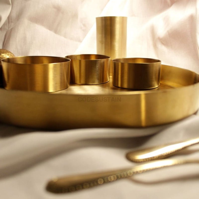 Heirloom Brass Thali Set | Brass Dinner Set