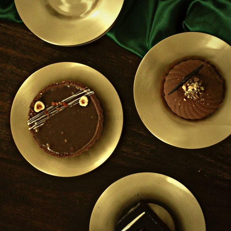 Luxe Brass Cake Pate | Dessert Plate |Tableware