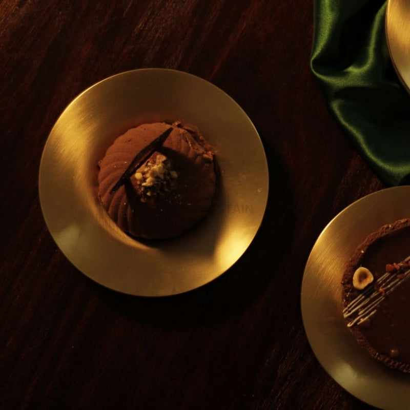 Luxe Brass Cake Pate | Dessert Plate |Tableware