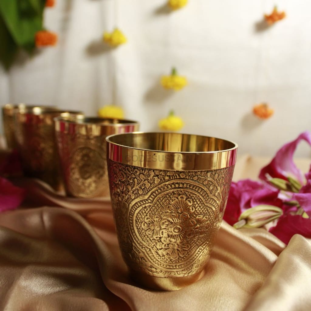 Heirloom Brass Glasses Serveware